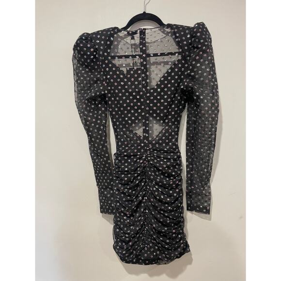 NBD Black and White Polka Dot Mini Dress - Picture 5 of 5